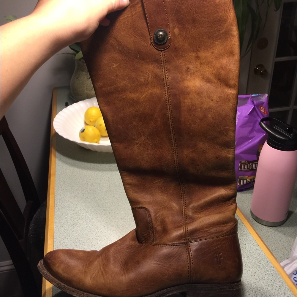 Tall button Frye boots